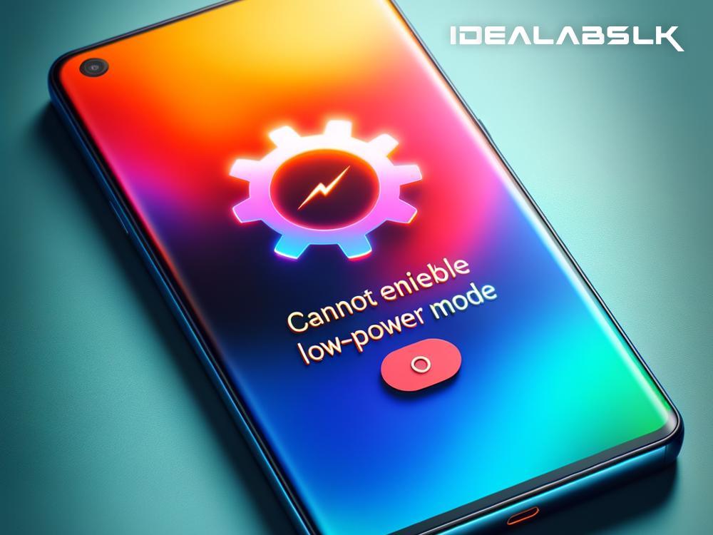 Fixing 'Cannot Enable Low-Power Mode on Smartphones'