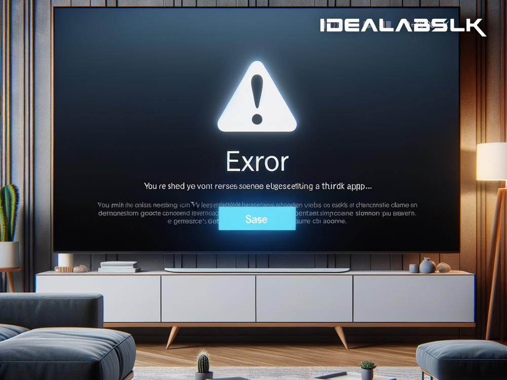 How to Fix 'Cannot Use Third-Party Apps on Smart TV'