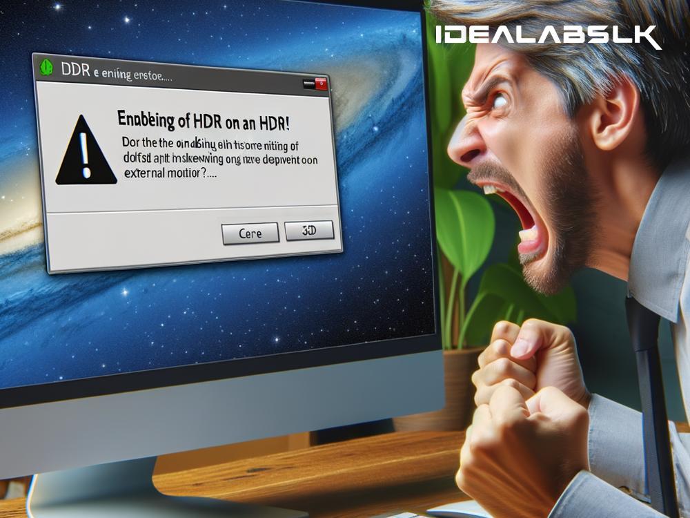 Troubleshooting 'Cannot Enable HDR on External Monitors'